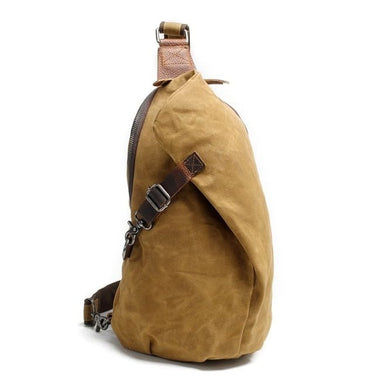 mochilas pequeñas hombre piel caqui